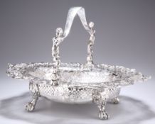 A FINE GEORGE II ROCOCO SILVER CAKE BASKET