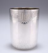 A VICTORIAN SILVER BEAKER