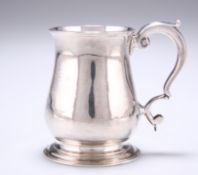 A GEORGE II SILVER HALF-PINT MUG