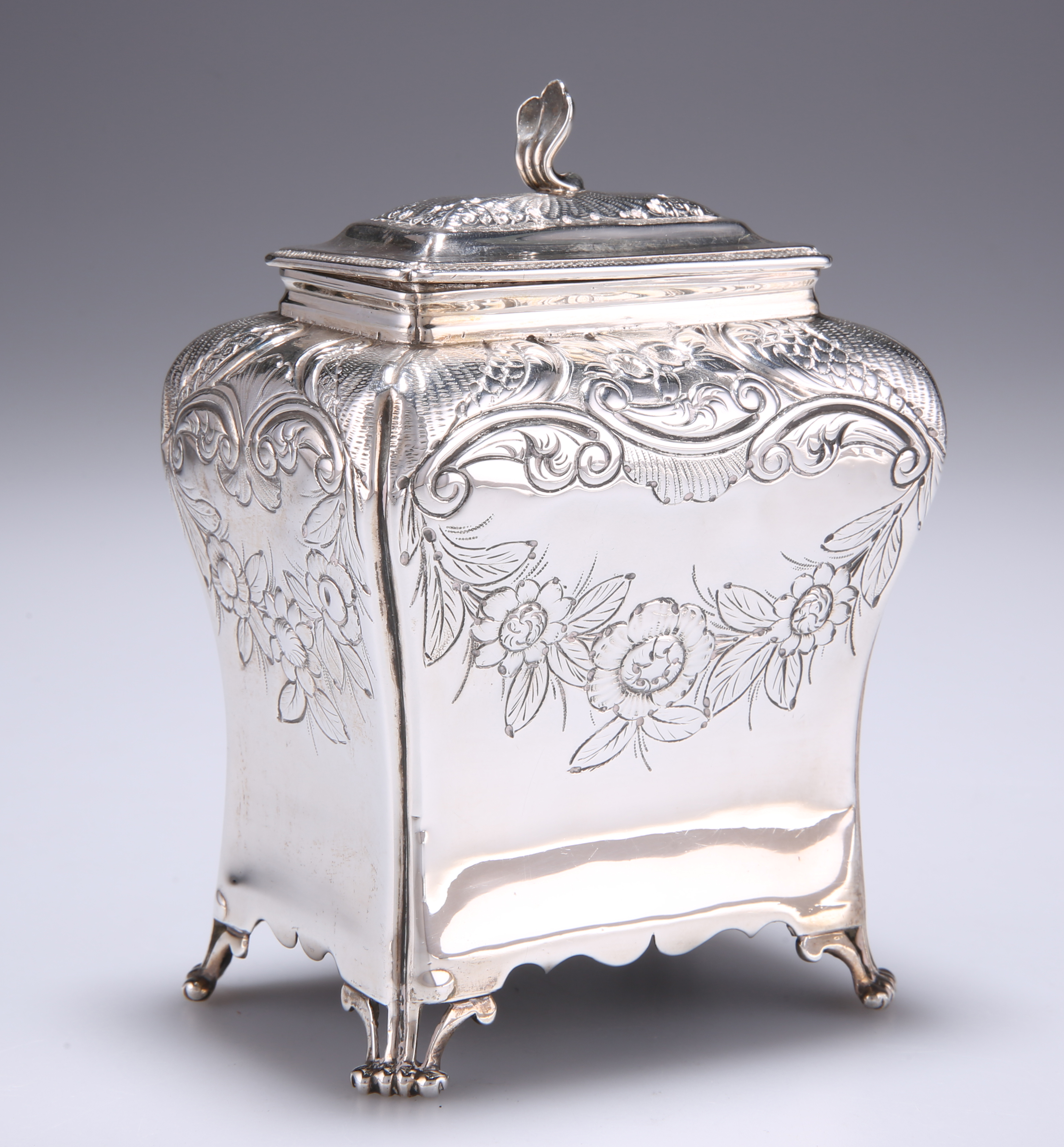 A GEORGE III SILVER CADDY - Image 2 of 3