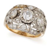 AN ART DECO DIAMOND DRESS RING