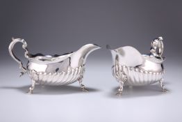 A PAIR OF VICTORIAN SILVER SAUCE BOATS