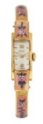 A LADY'S 18 CARAT GOLD ERNEST BOREL BANGLE WATCH