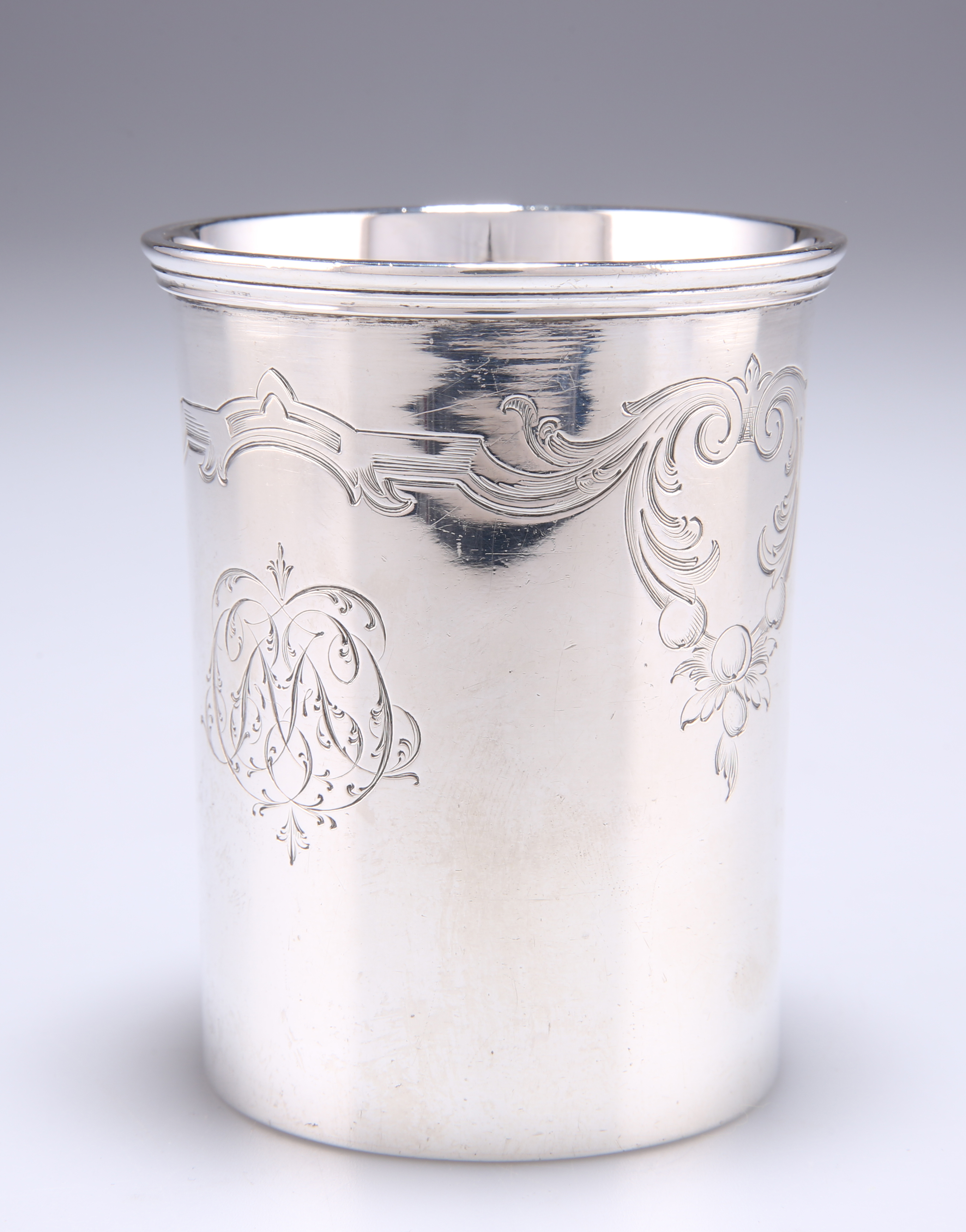 A VICTORIAN SILVER BEAKER