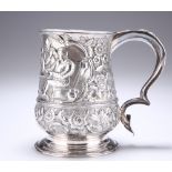 AN EARLY GEORGE III SILVER TANKARD