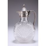 A VICTORIAN SILVER-MOUNTED CUT-GLASS CLARET JUG