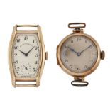 TWO WRISTWATCH HEADS