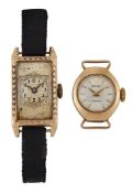 TWO 9 CARAT GOLD LADY'S WATCHES