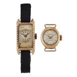 TWO 9 CARAT GOLD LADY'S WATCHES