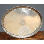 A GEORGE III SILVER SALVER