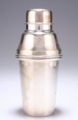 A 20TH CENTURY SILVER-PLATED COCKTAIL SHAKER