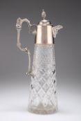 AN ELIZABETH II SILVER-MOUNTED CLARET JUG