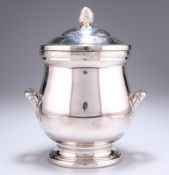 AN ITALIAN SILVER-PLATED TWO-HANDLED ICE BUCKET