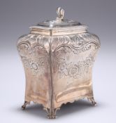 A GEORGE III SILVER CADDY