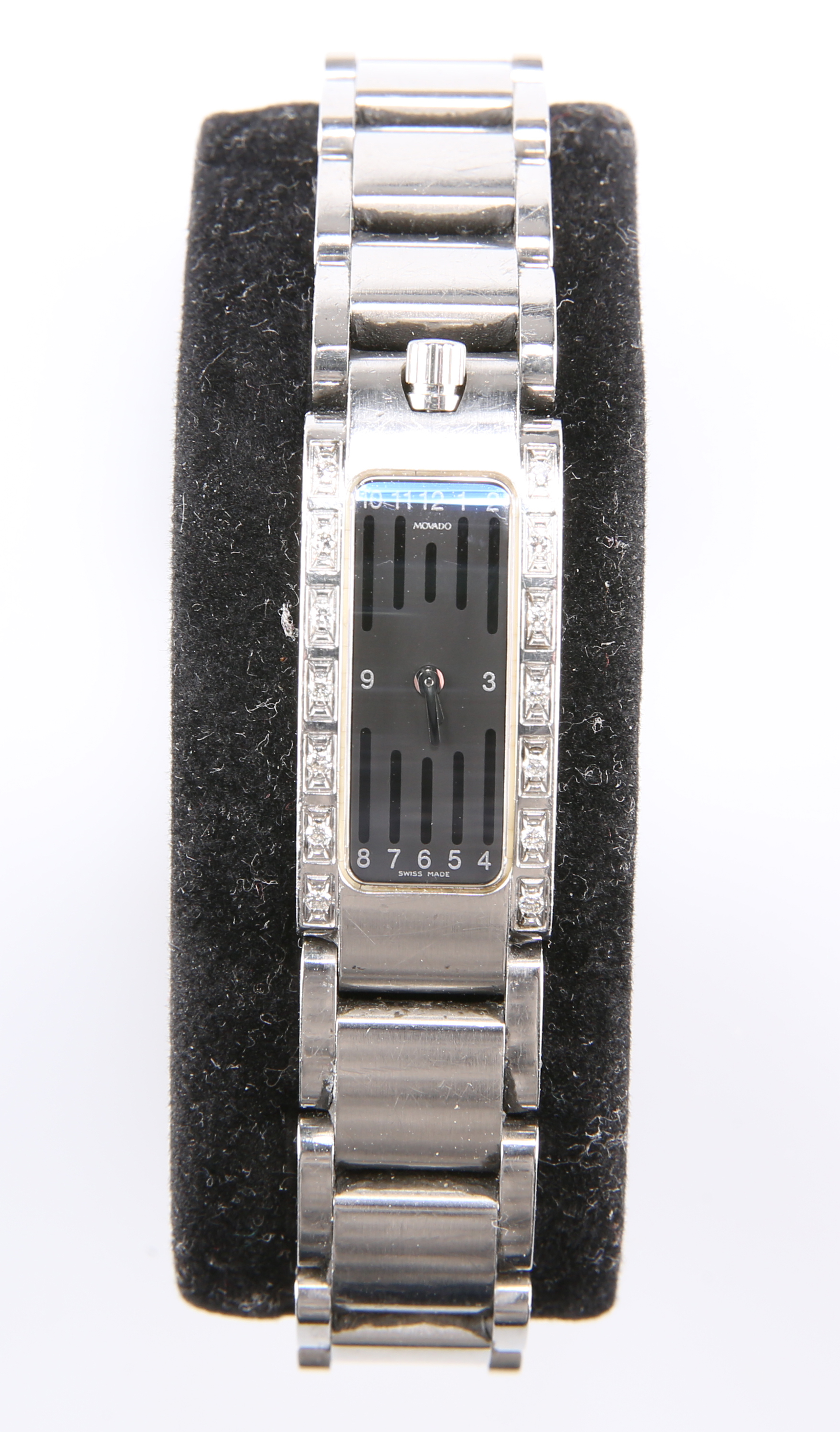 A LADY'S STEEL MOVADO BRACELET WATCH - Image 3 of 3