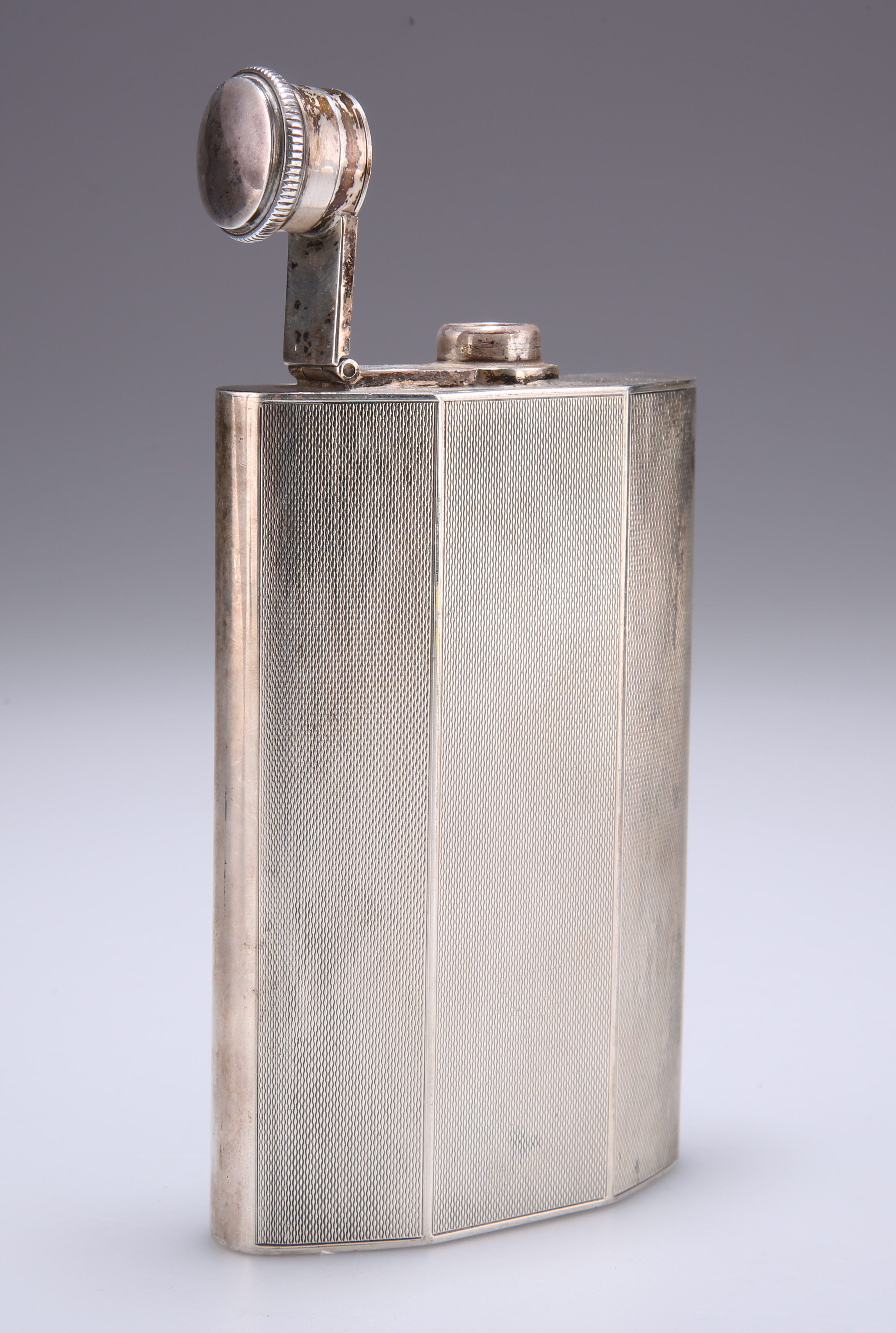 AN ELIZABETH II SILVER HIP FLASK - Image 3 of 3