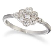 A DIAMOND CLUSTER RING