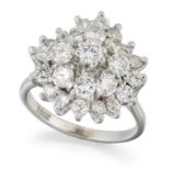 A DIAMOND CLUSTER RING