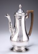 A GEORGE III SILVER COFFEE POT