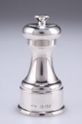 AN ELIZABETH II SILVER PEPPER MILL