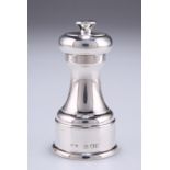 AN ELIZABETH II SILVER PEPPER MILL