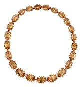 A TOPAZ RIVIERE NECKLACE