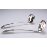 A PAIR OF VICTORIAN SCOTTISH SILVER TODDY LADLES