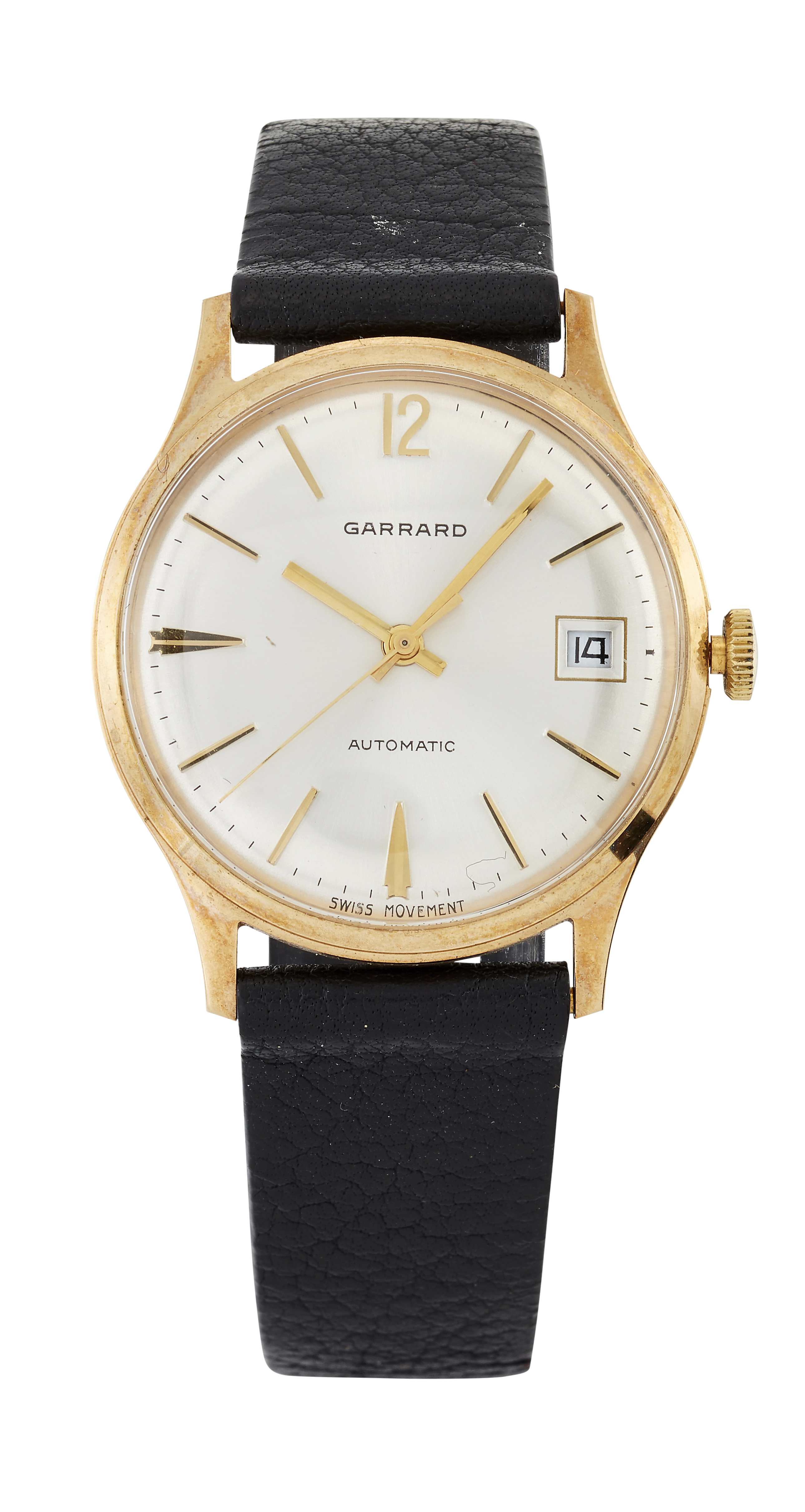 A GARRARD 9 CARAT GOLD GENTLEMAN'S AUTOMATIC WRISTWATCH