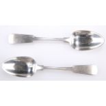 A PAIR OF SCOTTISH PROVINCIAL SILVER DESSERT SPOONS