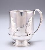 A GEORGE V SILVER 'NURSERY RHYME' MUG