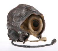 A SECOND WORLD WAR RAF LEATHER FLYING HELMET