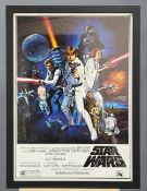 STAR WARS EPISODE IV "A NEW HOPE" FILM ADVERTISING POSTER