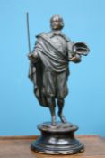 A 19TH CENTURY SPELTER FIGURE