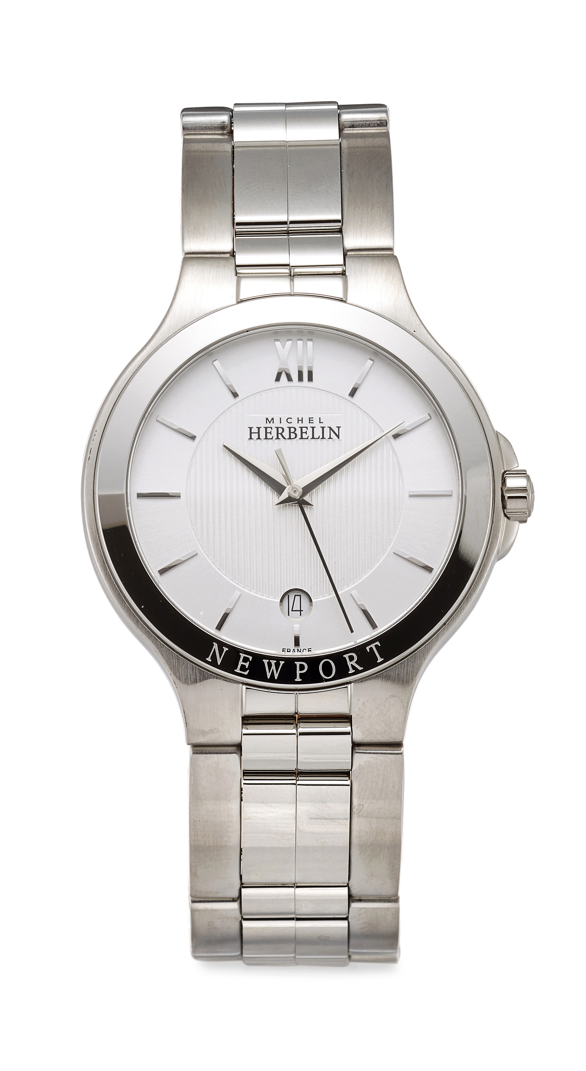 GENTS STEEL MICHEL HERBELIN NEWPORT BRACELET WATCH