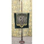 A VICTORIAN BEADWORK POLE SCREEN