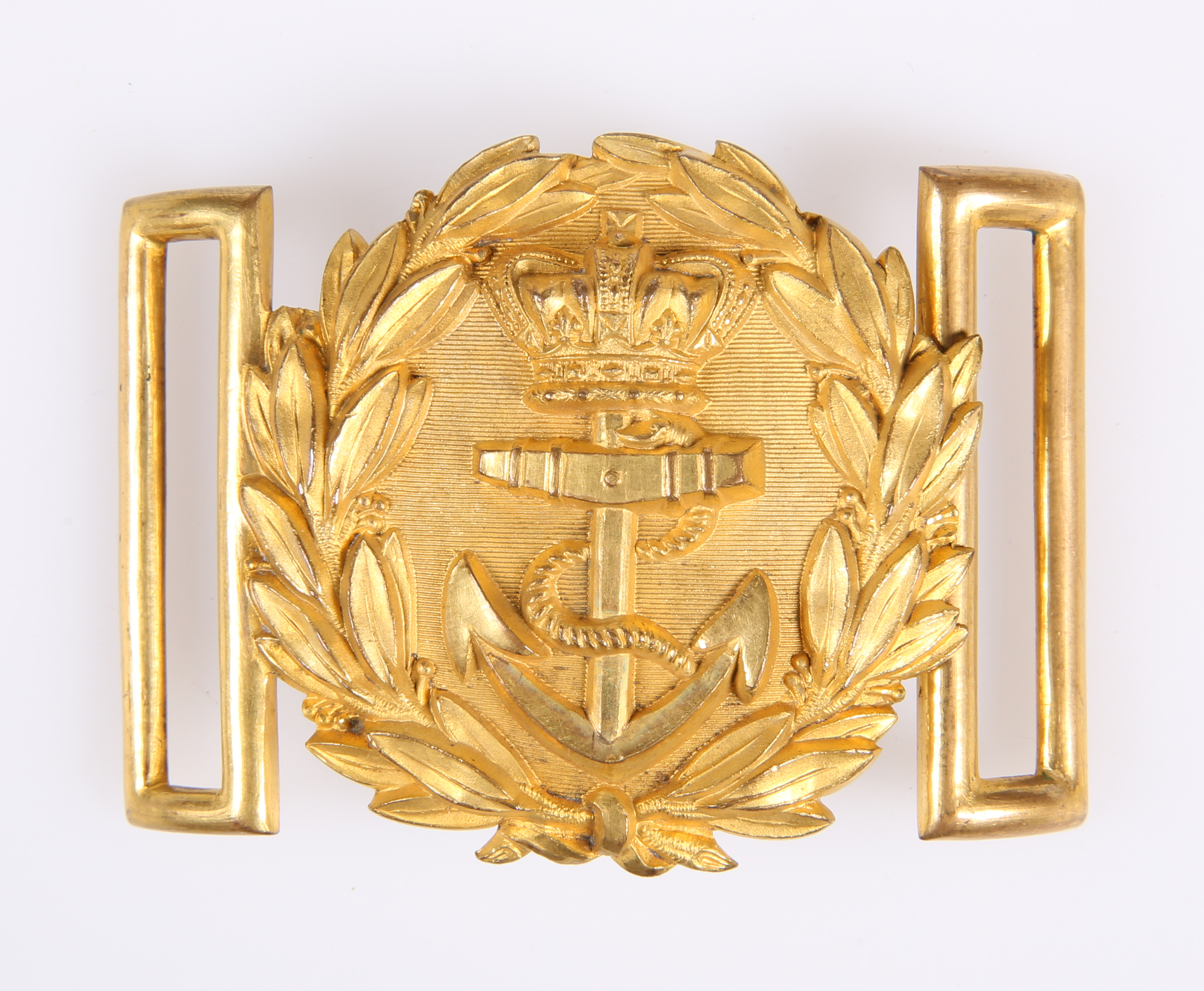 A VICTORIAN NAVAL OFFICER'S BELT PLATE