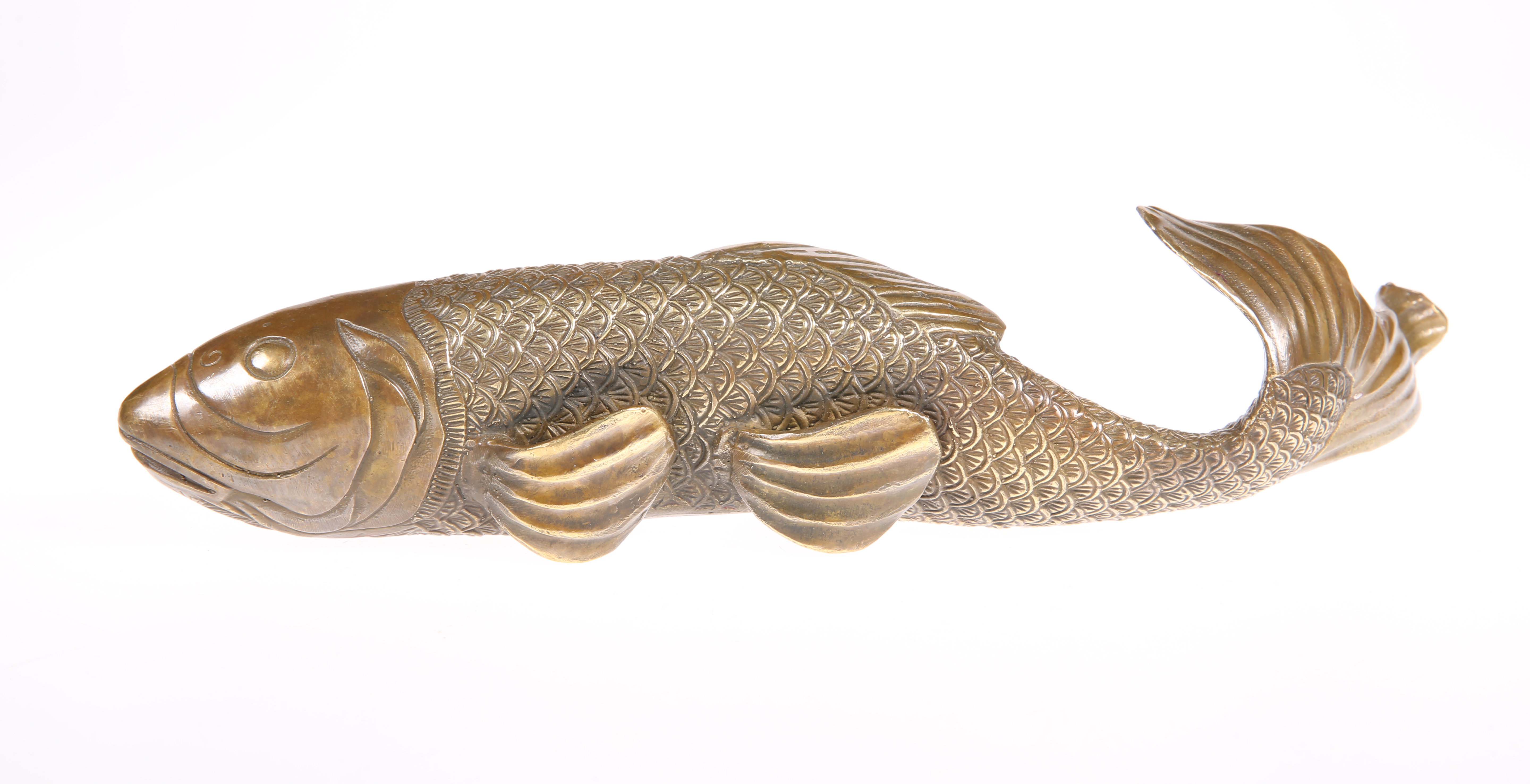 A BRONZE MODEL OF A CARP - Image 2 of 2