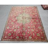 A TABRIZ CARPET AND A PERSIAN MALYER RUNNER