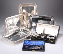 A CASED SILVER CRUET SET