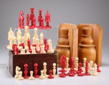 A 19TH CENTURY IVORY CHESS SET