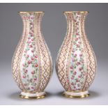 A PAIR OF CONTINENTAL PORCELAIN VASES