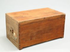 A 19TH CENTURY COLONIAL TEAK TRUNK