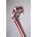 A 19TH CENTURY CARVED WALKING STICK