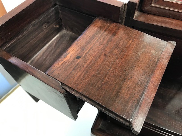 A 19TH CENTURY CHINESE HARDWOOD INLAID DRESSING TABLE CHEST - Image 17 of 20