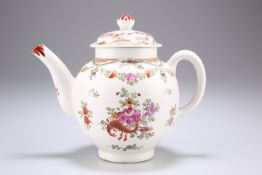 A LOWESTOFT TEAPOT, CIRCA 1780