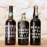 3 BOTTLES VINTAGE AND FINE VINTAGE TAWNY PORT