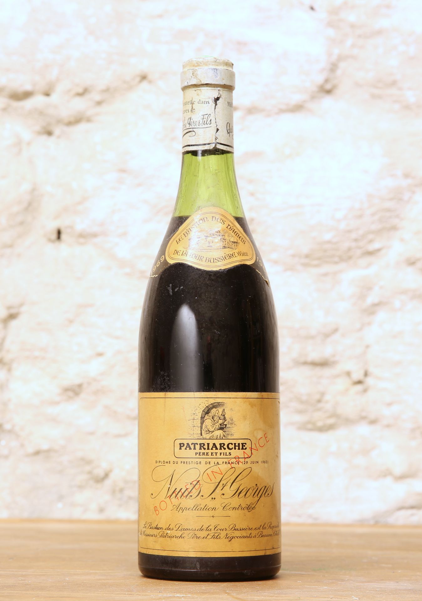 1 BOTTLE PATRIARCHE PERE ET FILS 'LE BASTION DES DAMES DE LA TOUR BUSSIERE' NUITS ST GEORGES VINTAG