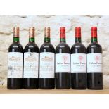 6 BOTTLES MIXED LOT FINE MATURE CLASSIFIED ST EMILION AND POMEROL