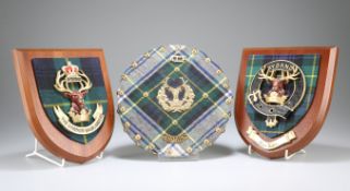 THREE WALL HANGING SHIELDS :