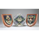 THREE WALL HANGING SHIELDS :